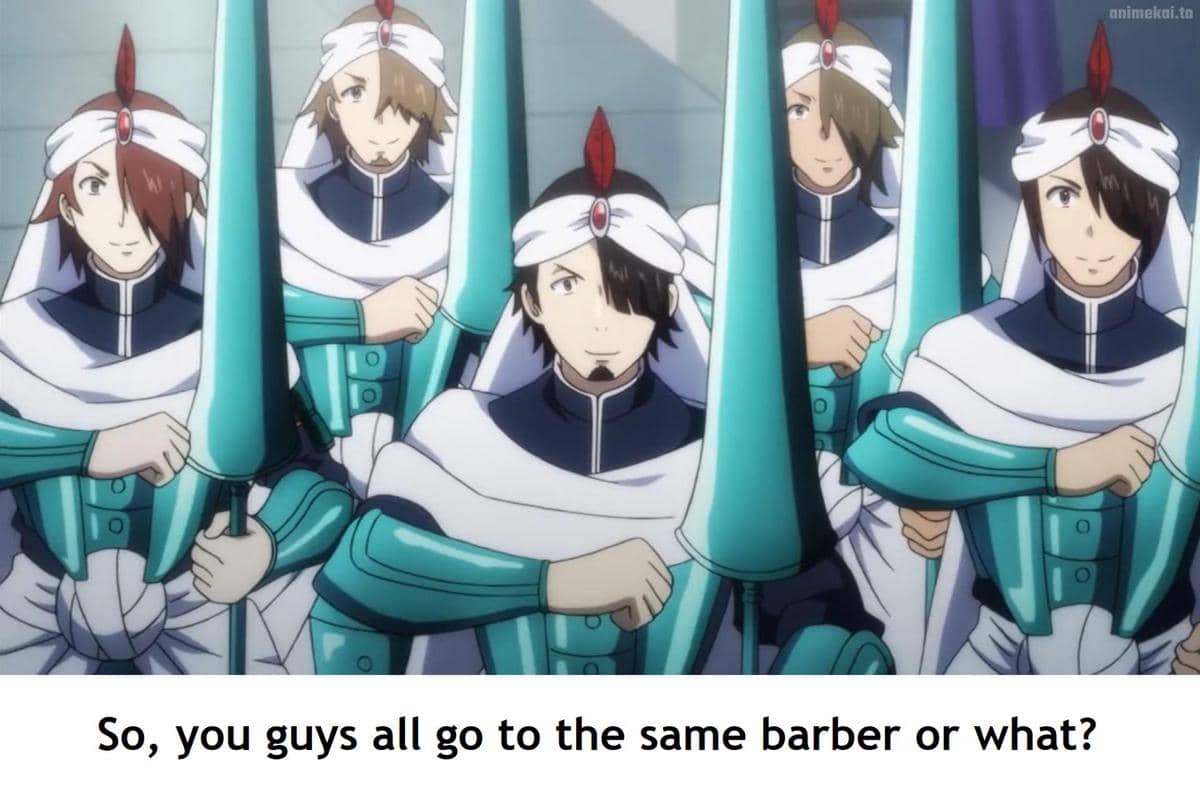 meme anime tentang tukang cukur rambut