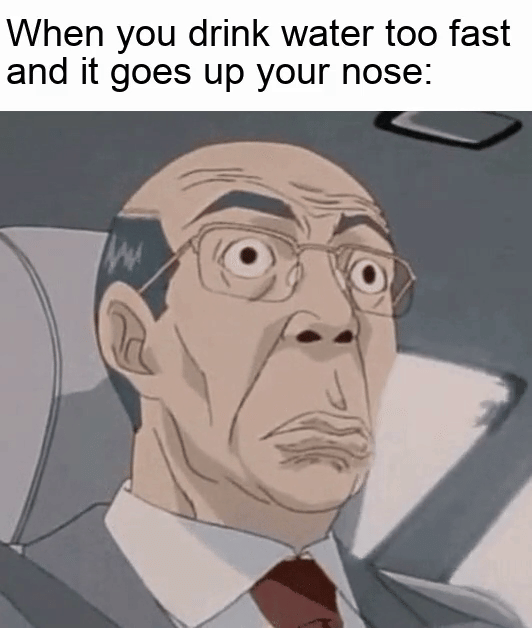 meme kartun tentang minum air