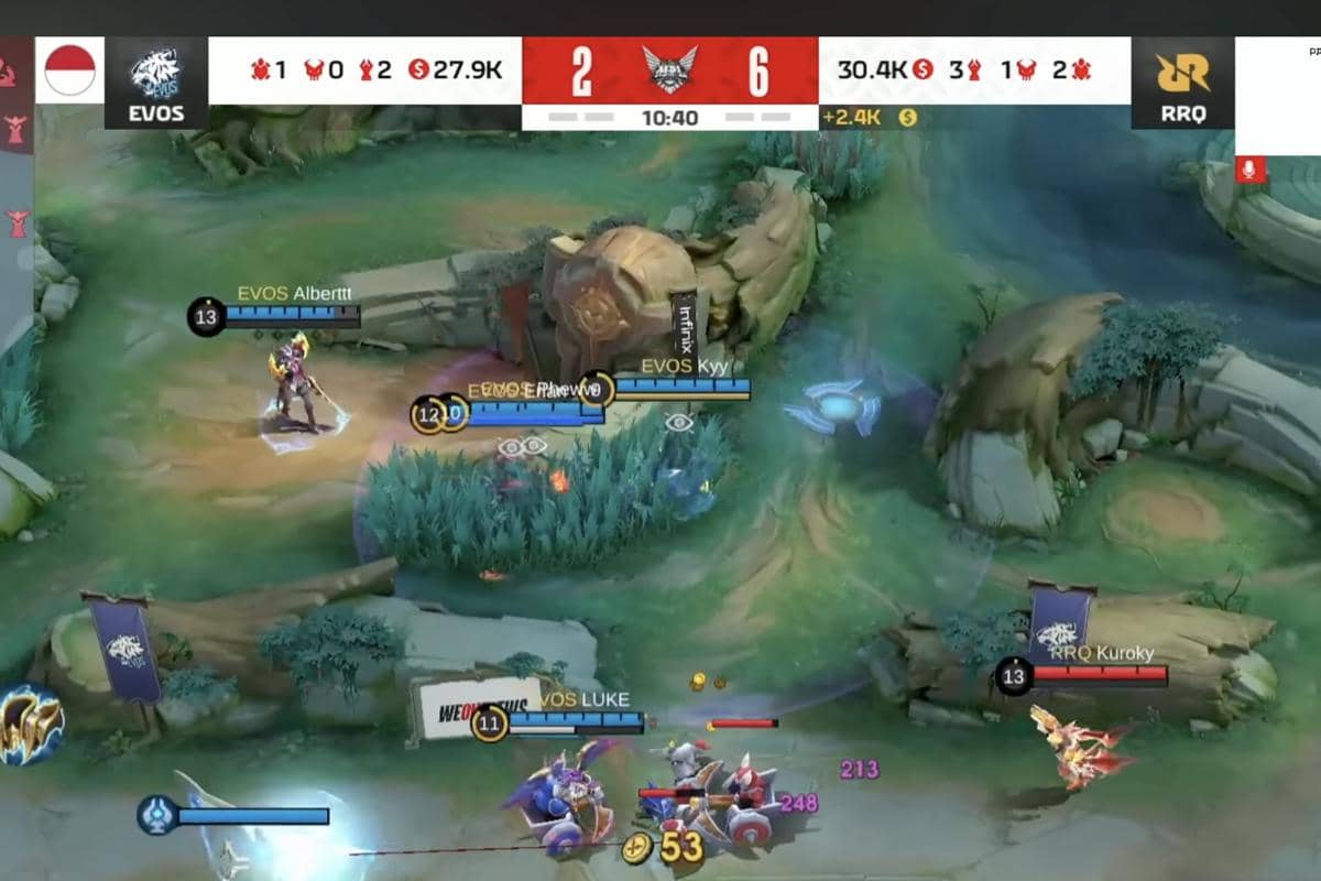 Kuroky dikerumuni tim EVOS