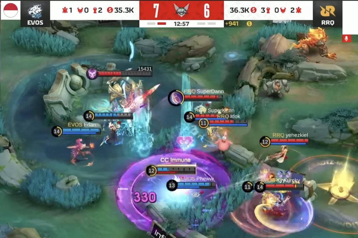 Kuroky dipukul Kyy di area midlane.