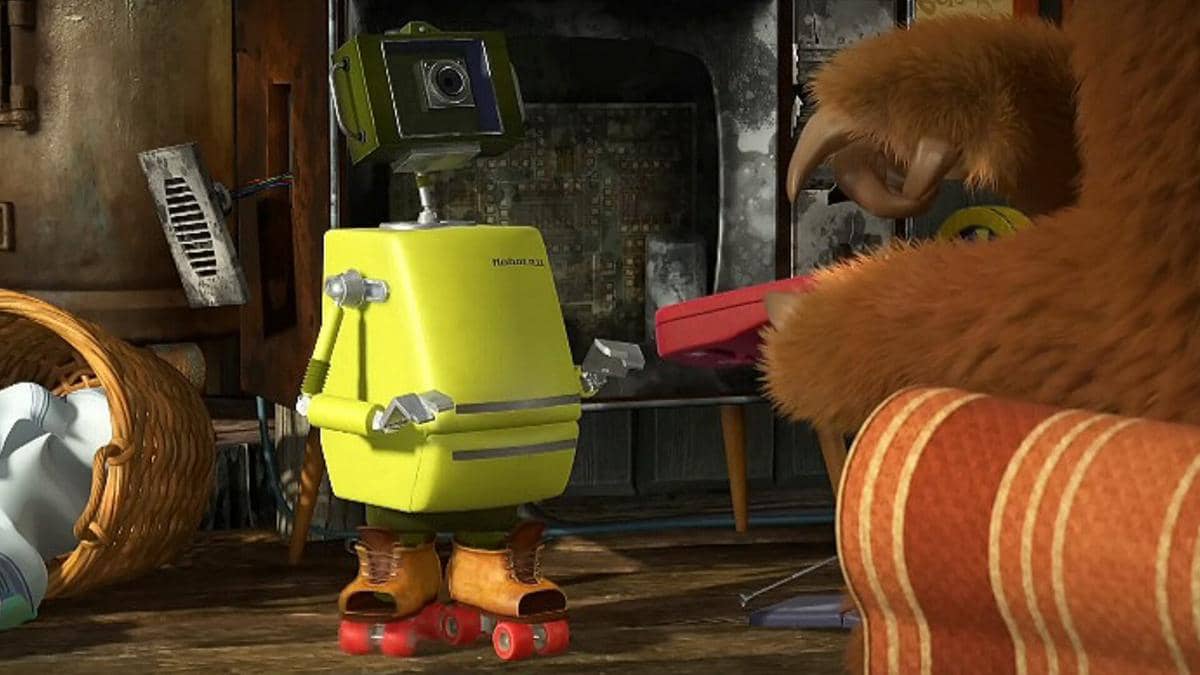 robot serba bisa buatan Bear dalam Masha and The  Bear