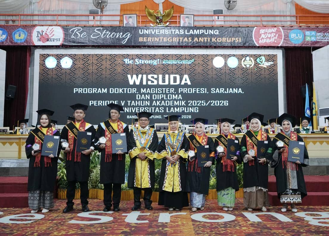 674 Mahasiswa Unila Diwisuda, Ada dari Mesir dan Thailand