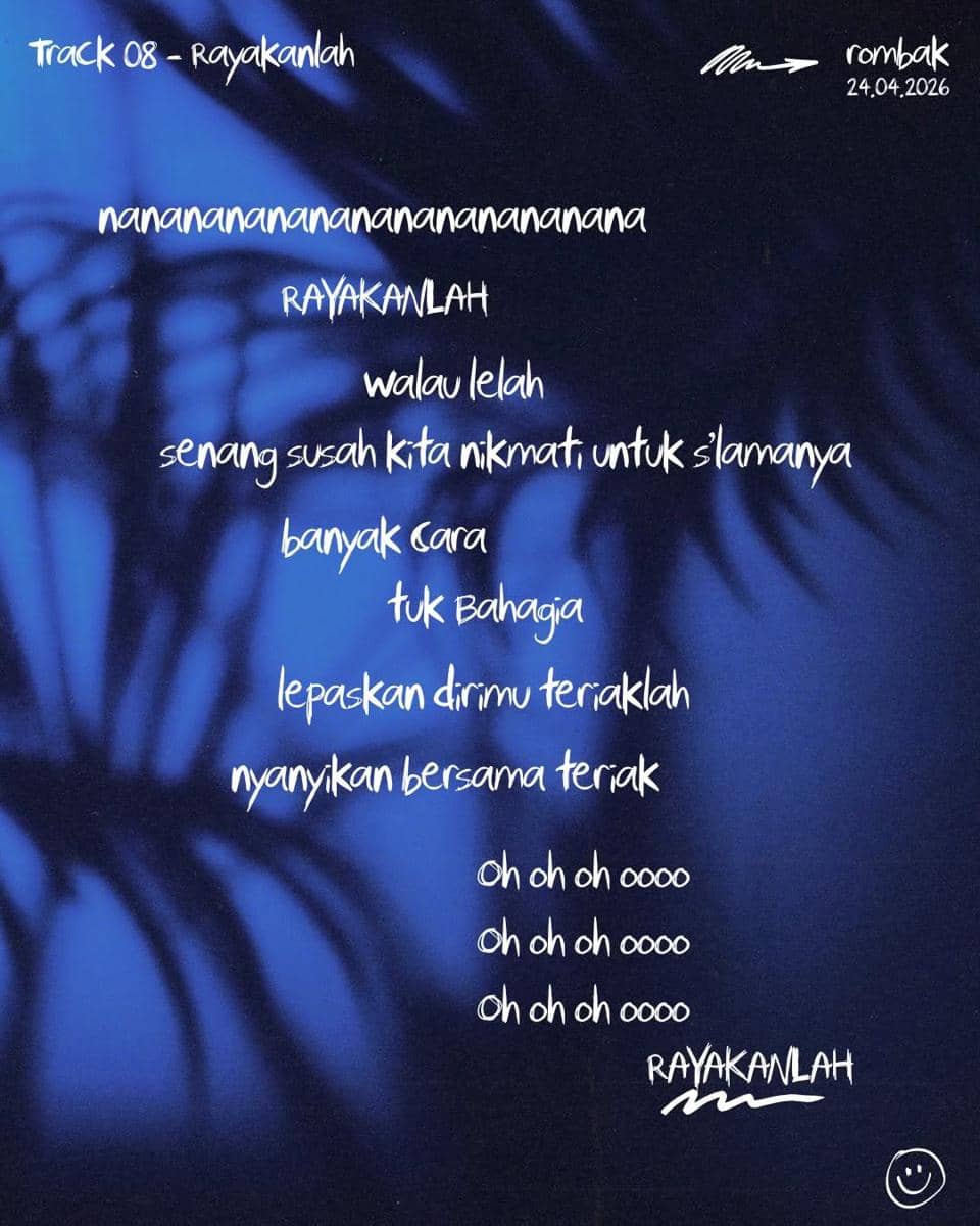 Potongan lirik lagu Rayakanlah yang diunggah Keisya Levronka di Instagram