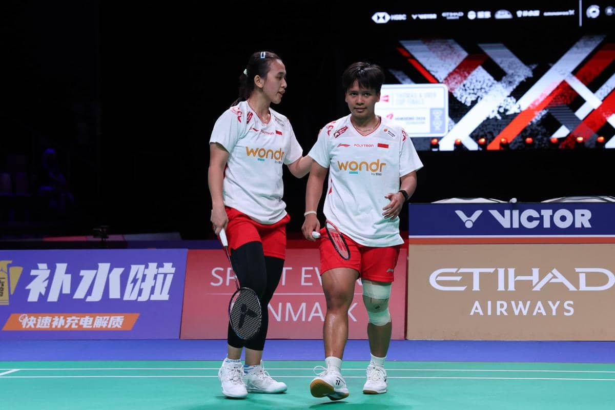 Febriana Dwipuji Kusuma/Meilysa Trias Puspitasari memenangkan partai kedua fase Grup C Uber Cup 2026 antara Indonesia kontra Kanada