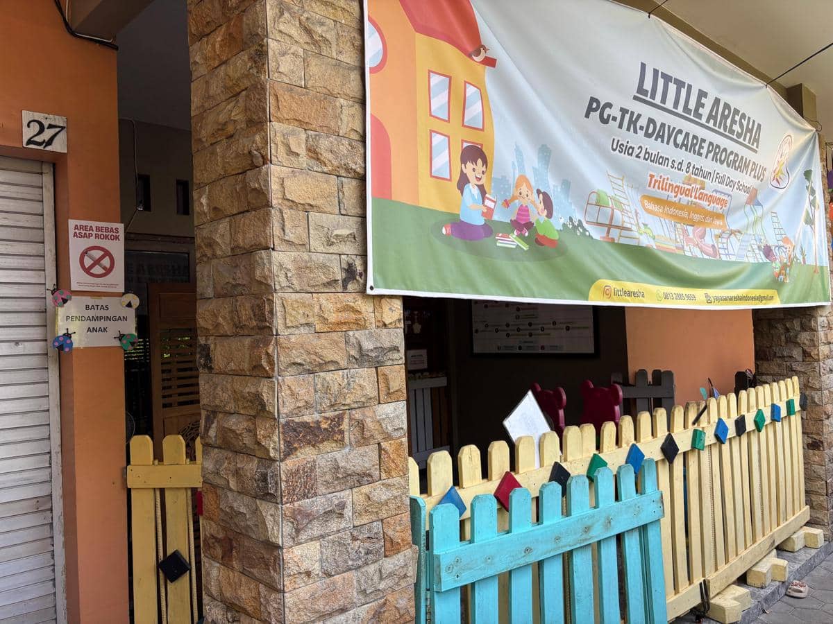 Daycare Little Aresha, di Jalan Pakel Baru Utara Nomor 27, Sorsutan, Umbulharjo, Yogyakarta, Sabtu (25/4/2026). (IDN Times/Herlambang Jati Kusumo)