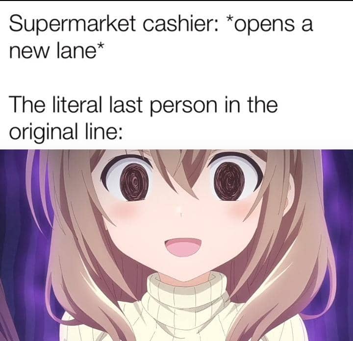 meme anime tentang supermarket
