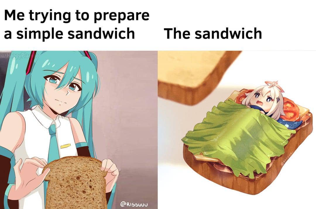 meme anime tentang bento