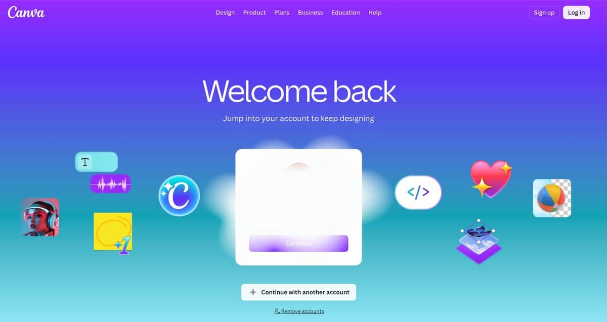 tangkapan layar aplikasi Canva