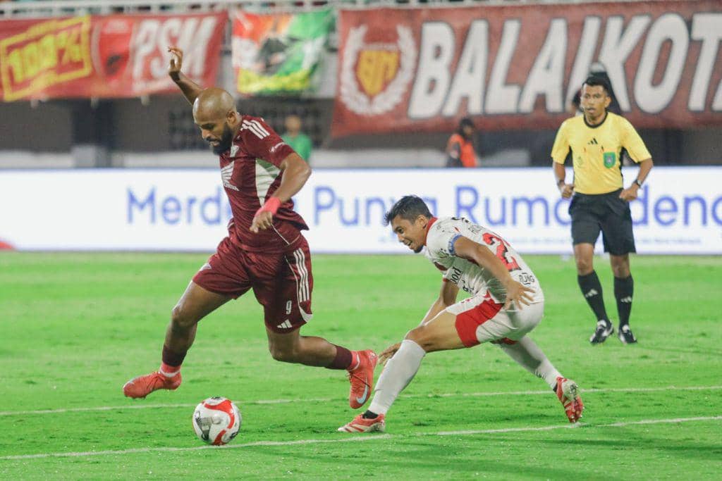 PSM Makassar versus Bali United di musim 2025/2026.