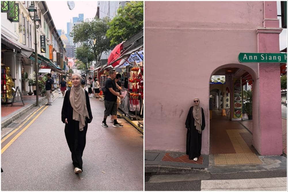 10 Potret Ratna Galih Berkeliling Singapura dengan Jalan Kaki, Happy!