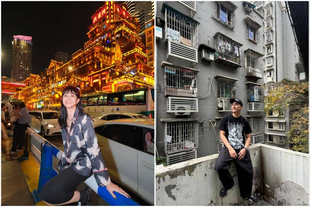 10 Potret Kenes dan Winky Wiryawan saat Jalan-jalan di Chongqing