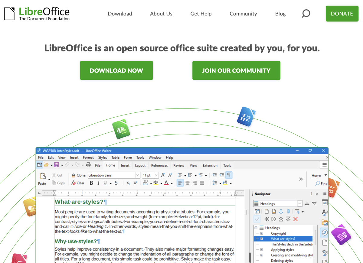 tangkapan layar aplikasi LibreOffice Draw