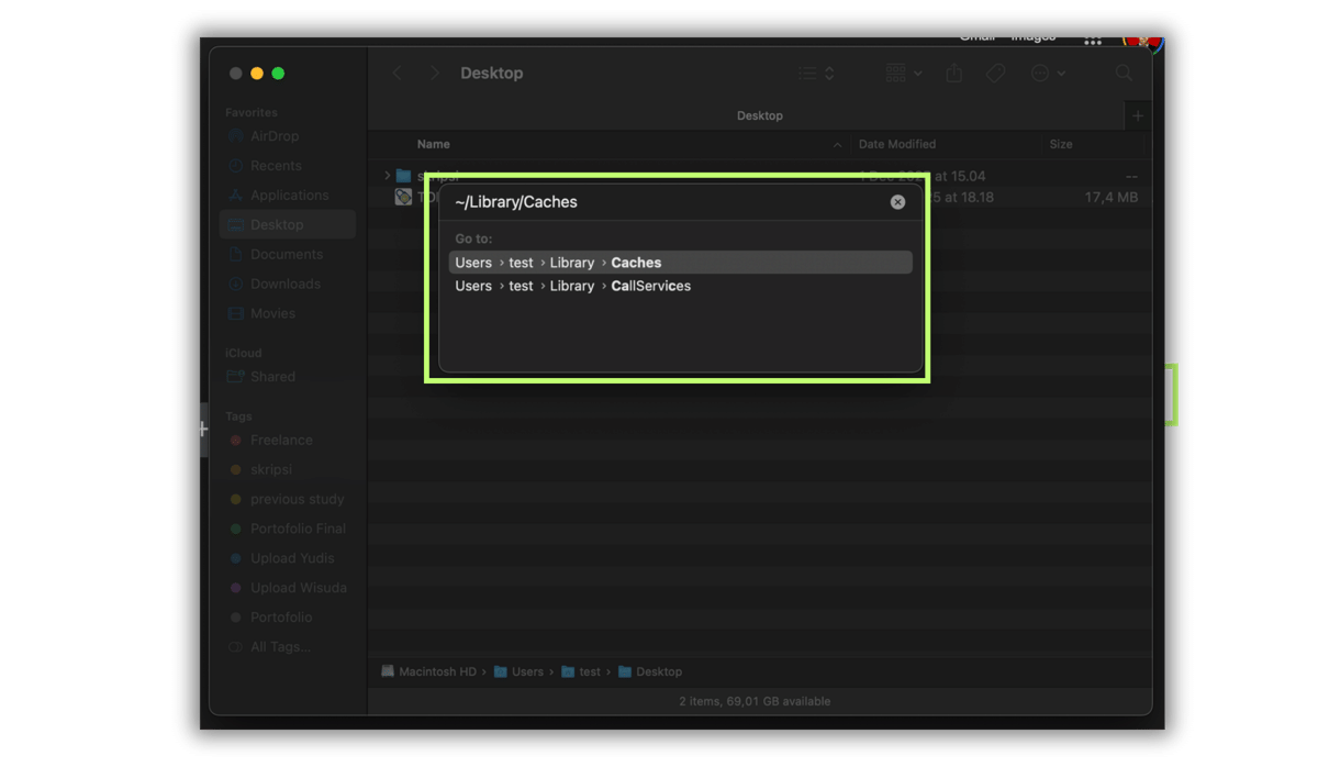 cara hapus cache di MacBook