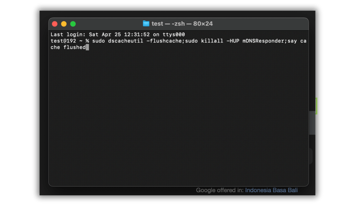 cara hapus cache di MacBook