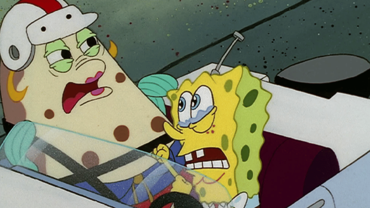 SpongeBob menangis saat sadar ia berbuat curang