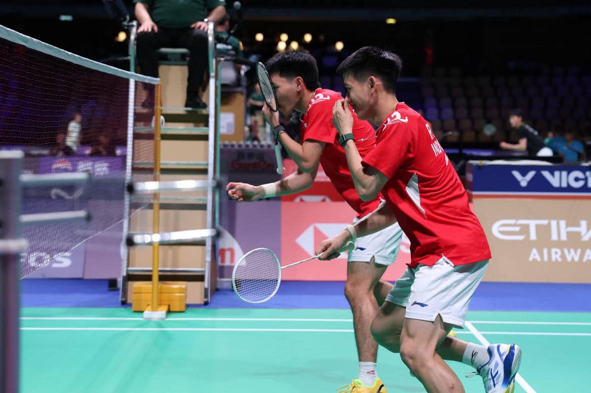 Debut manis Raymond Indra/Nikolaus Joaquin di Thomas Cup 2026