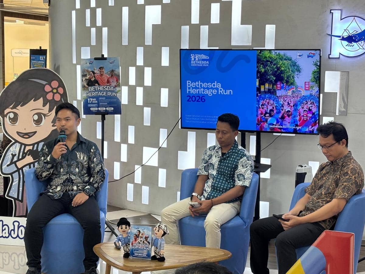 Jumpa pers Bethesda Heritage Run 2026, di RS Bethesda, Minggu (26/4/2026). (IDN Times/Herlambang Jati Kusumo)