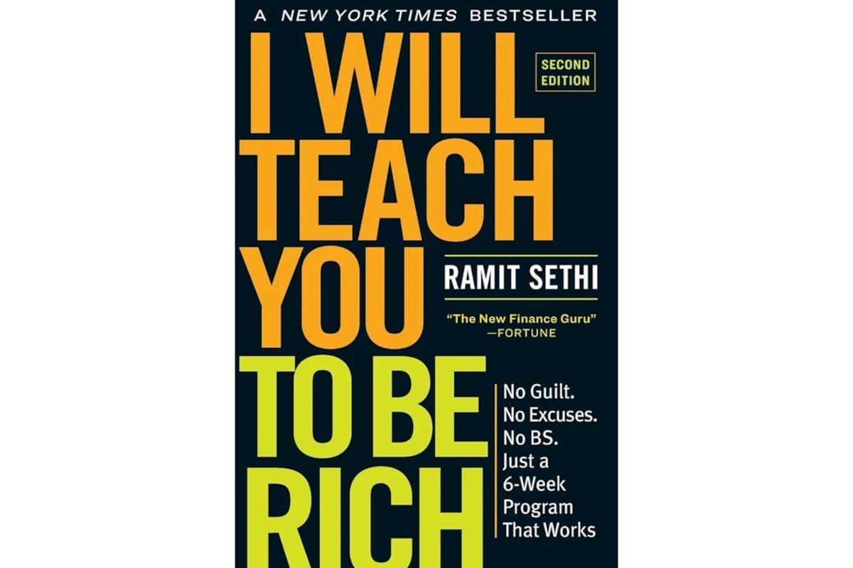 Sampul buku I Will Teach You To Be Rich edisi kedua dengan desain huruf besar berwarna oranye dan hijau di latar hitam.