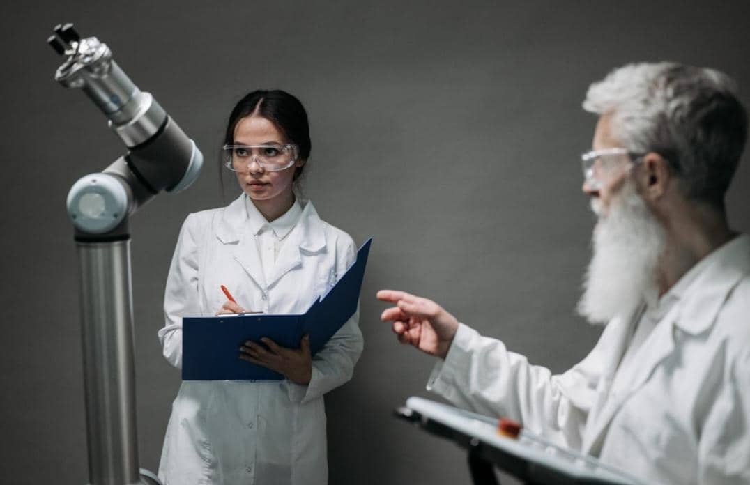 ilustrasi ahli robotika 