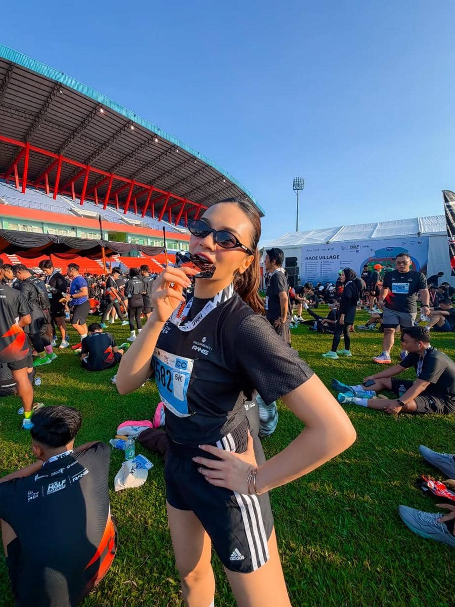 Violenzia Jeanette ikut event lari 5K di Malang