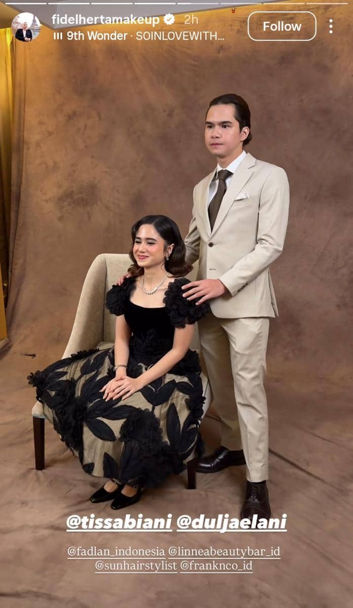 gaya Tissa Biani di pernikahan El Rumi dan Syifa