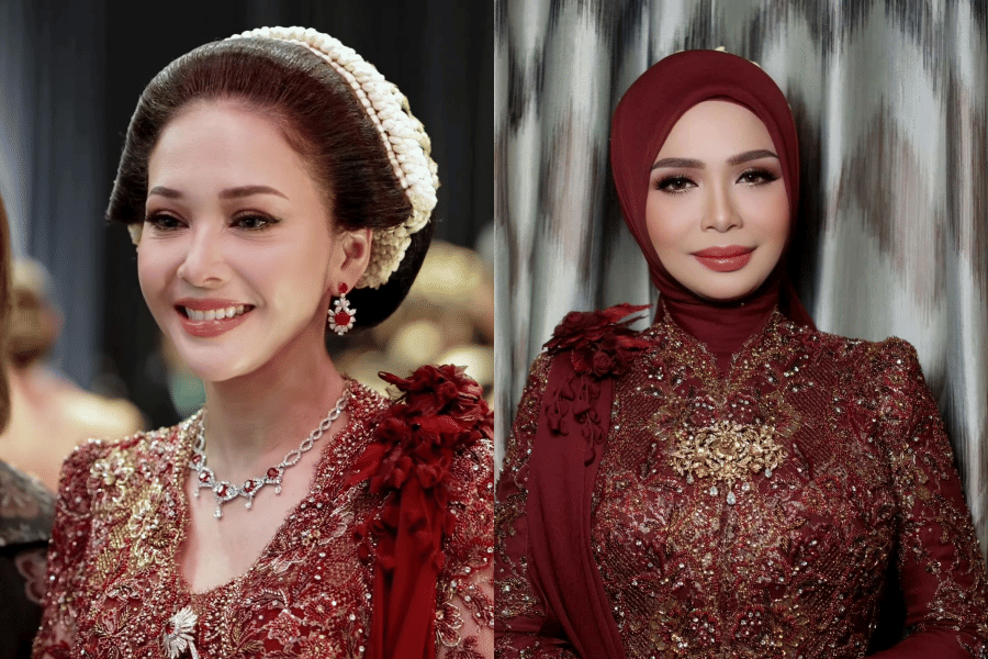 7 Gaya Maia Estianty vs. Shendy di Pernikahan El-Syifa, Memikat!