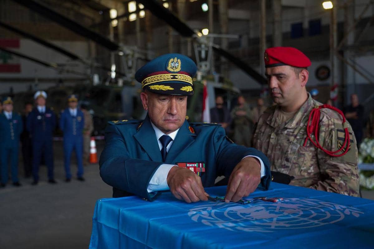UNIFIL kenang Kopral Rico Pramudia dalam upacara pelepasan jenazah di Lebanon. 