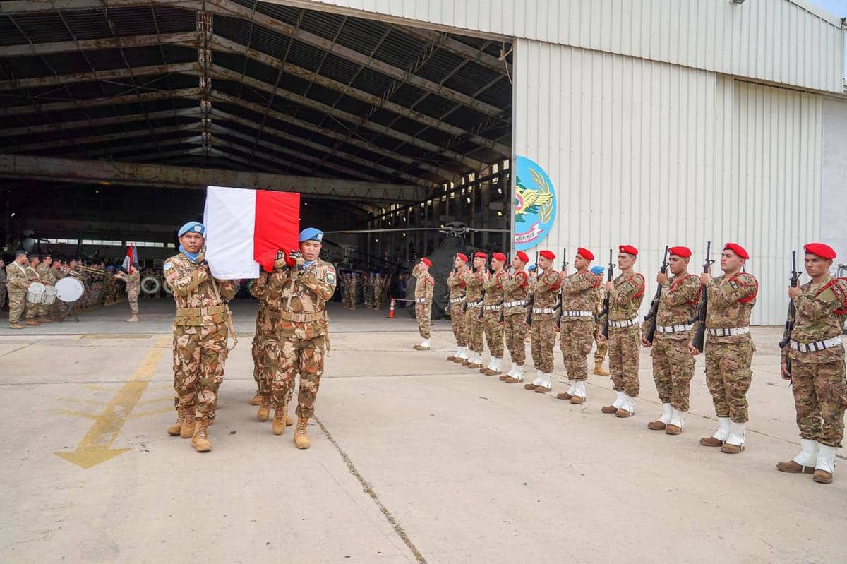 UNIFIL kenang Kopral Rico Pramudia dalam upacara pelepasan jenazah di Lebanon. 