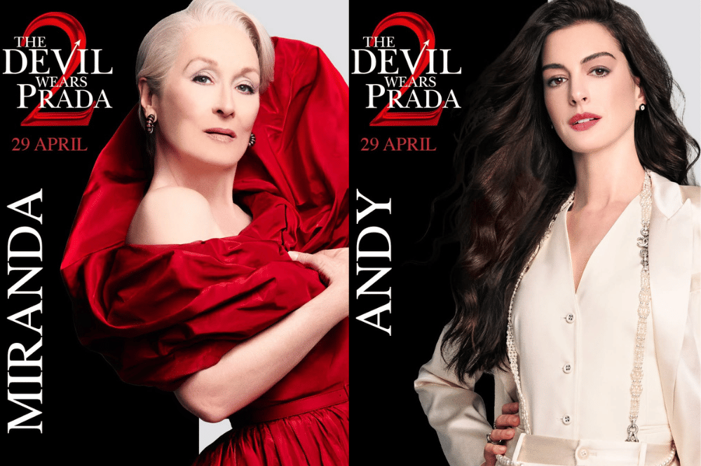 Pemeran karakter Miranda dan Andy dalam film The Devil Wears Prada 2