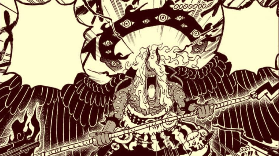 Imu meneriakkan nama Joy Boy. (Dok. Shueisha, Eiichiro Oda/One Piece)