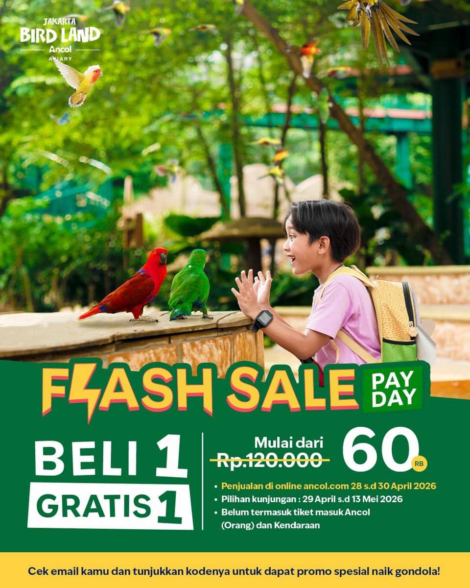 Potret promo Jakarta Bird Land April 2026 