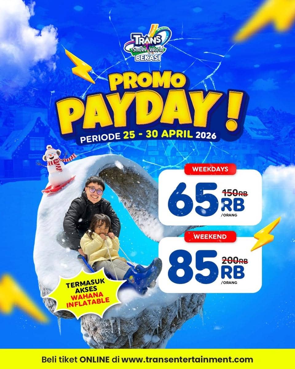 Potret promo Trans Snow World Bekasi April 2026