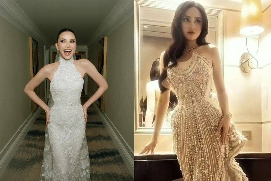 Adu gaya resepsi Syifa Hadju vs. Alyssa Daguise