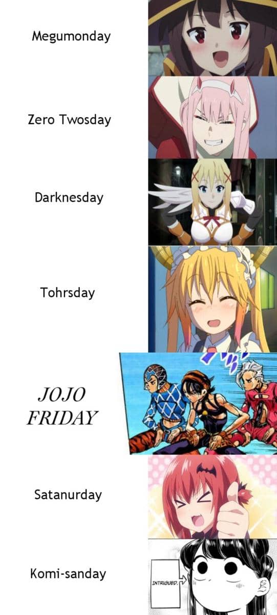 meme anime tentang jadwal