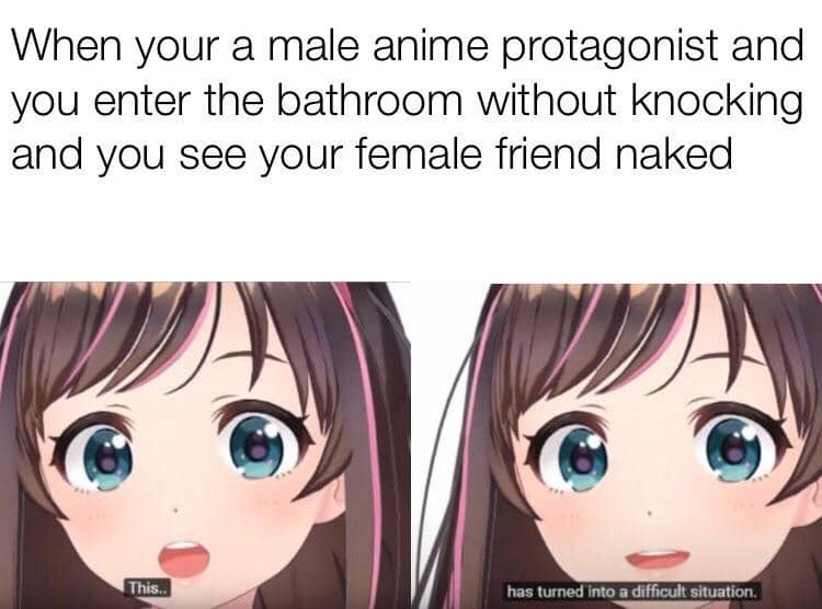 meme anime tentang mengetuk pintu