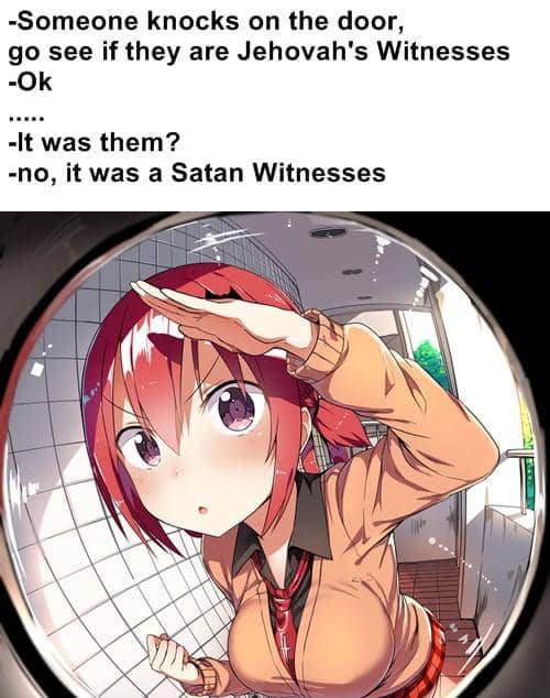 meme anime tentang mengetuk pintu