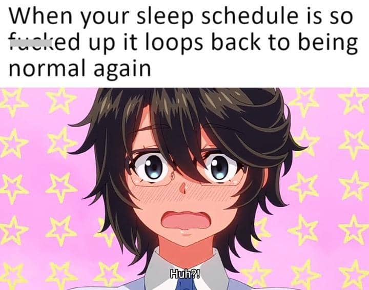 meme anime tentang jadwal