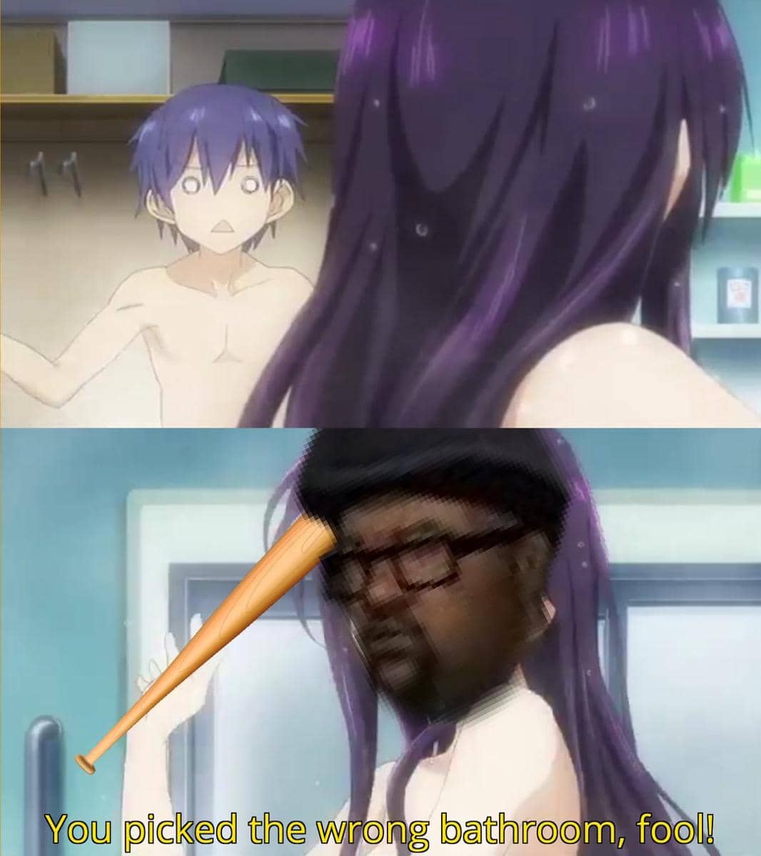 meme anime tentang mengetuk pintu