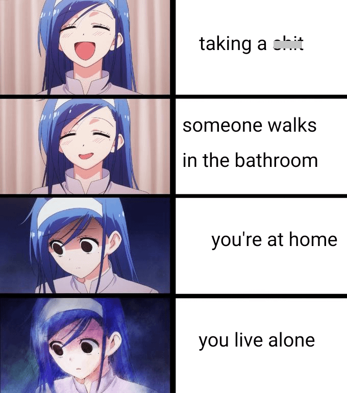 meme anime tentang mengetuk pintu