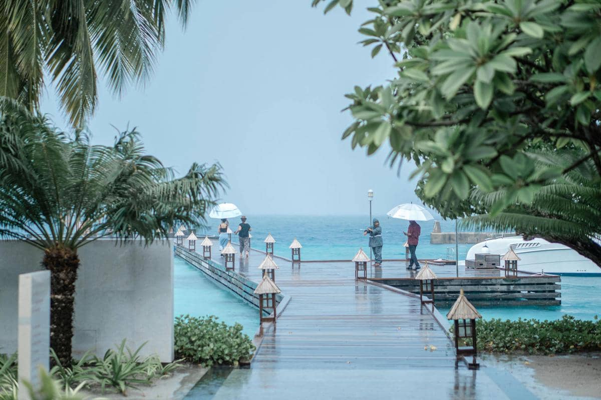 ilustrasi maldives saat hujan