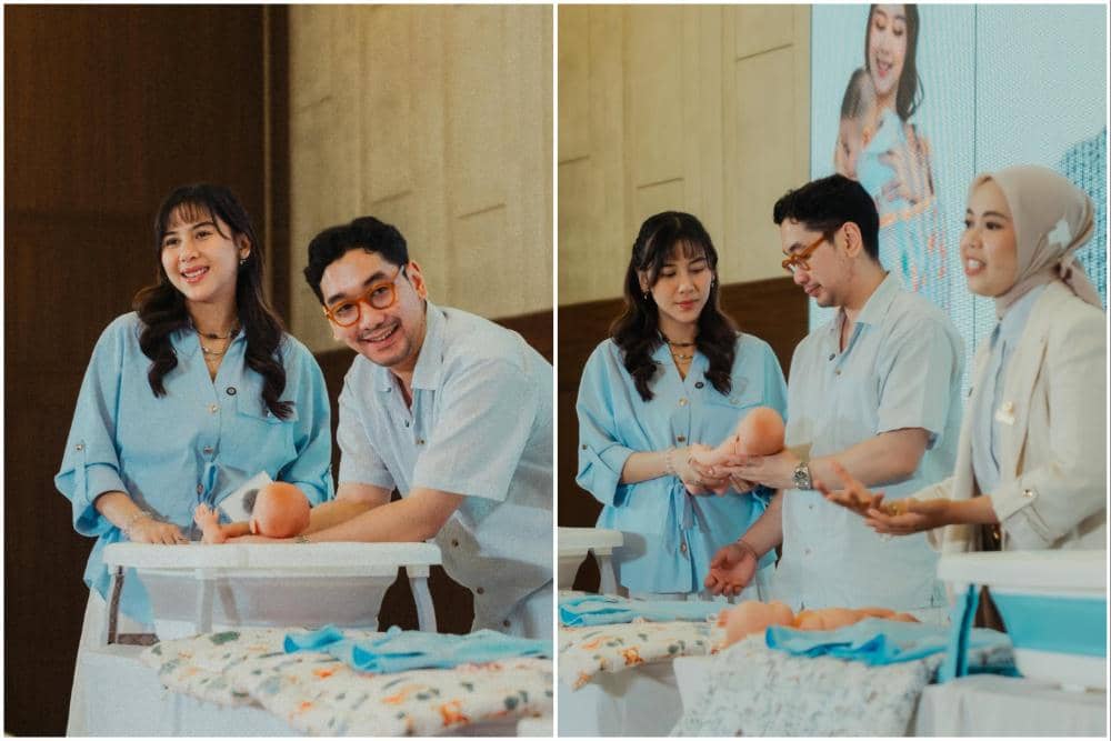 7 Potret Adinda Thomas dan Suami Ikut Kelas Persiapan Melahirkan