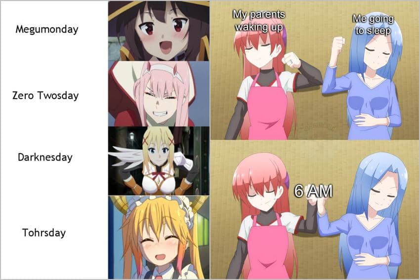 8 Meme Anime tentang Jadwal, Agenda Tidur Rusak Semua!