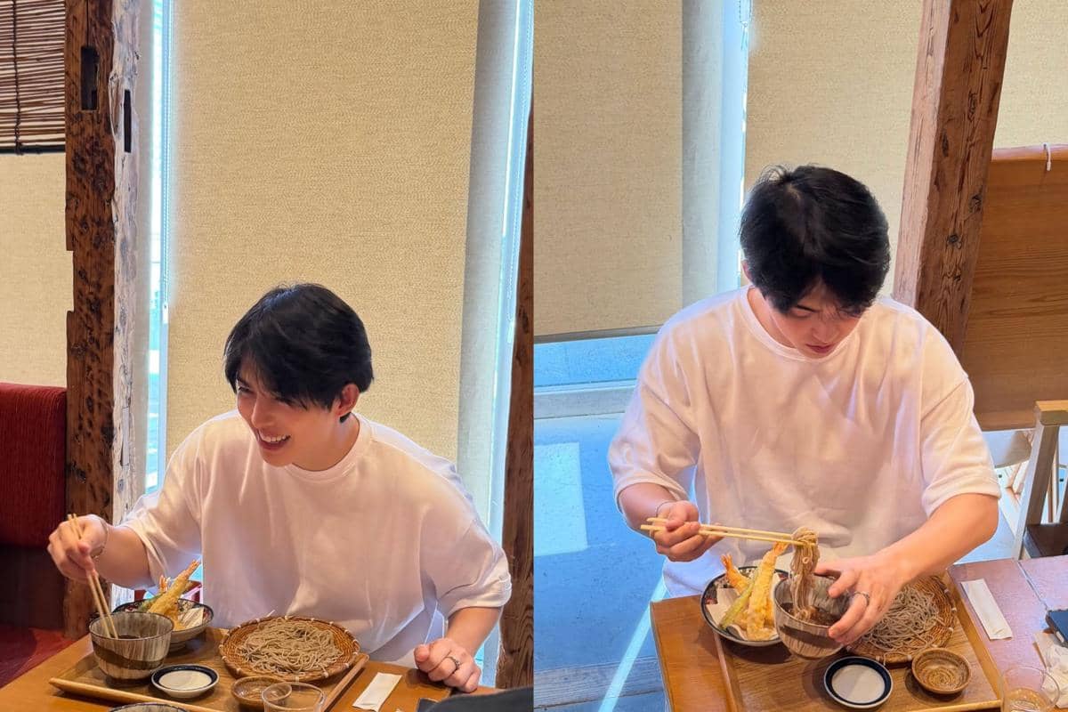 potret S.Coups SEVENTEEN di Ishiraku Soba & Tempura, MARK IS Minato Mirai