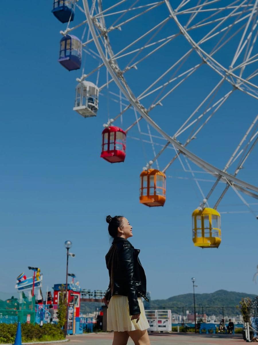 Yuanita Christiani saat berlibur di Mojiko, Jepang