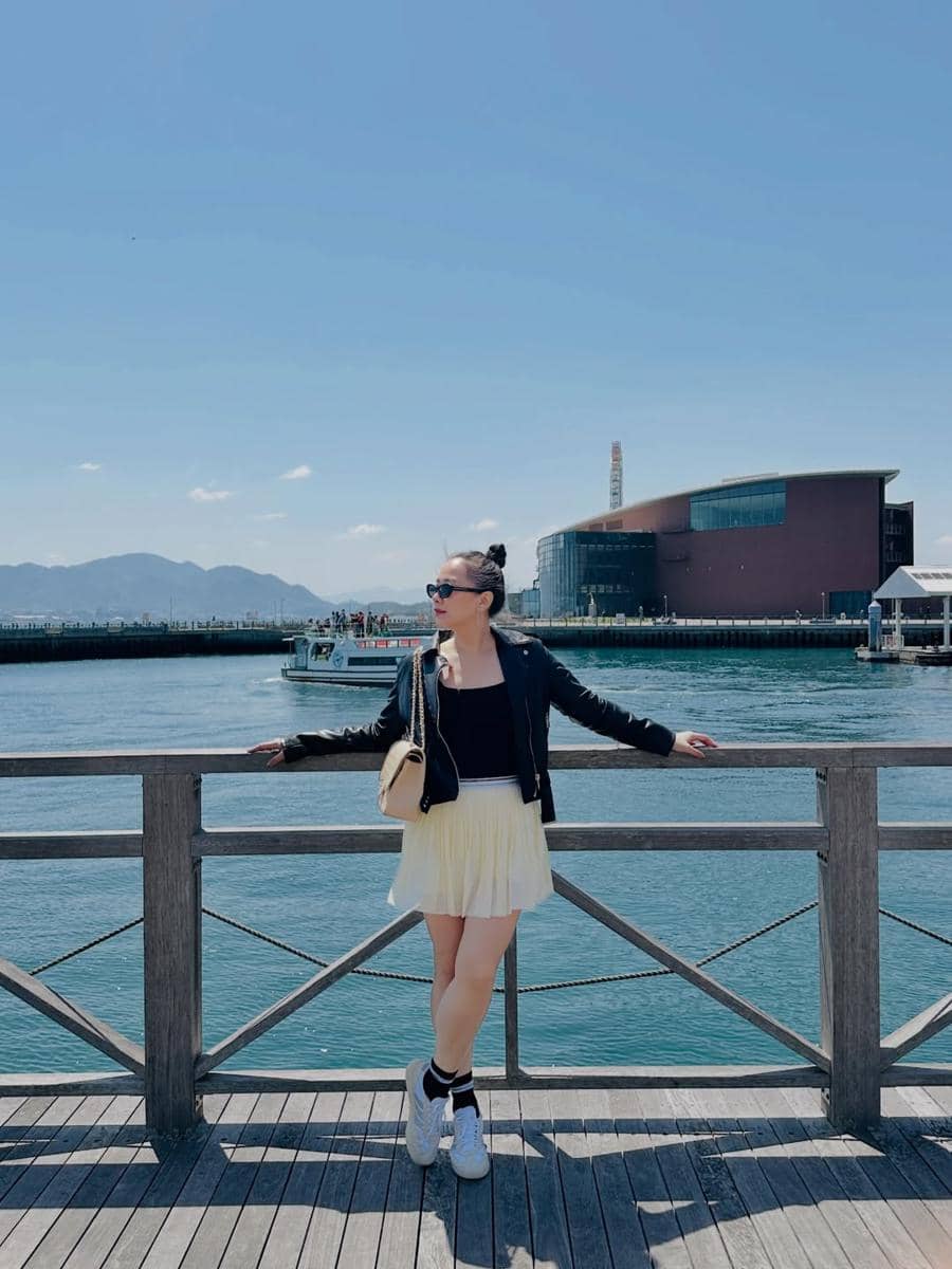 Yuanita Christiani saat berlibur di Mojiko, Jepang