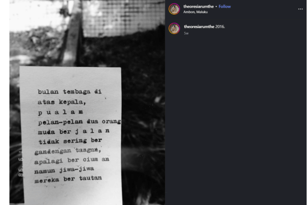 Instagram Theoresia Rumthe (instagram.com/theoriesiarumthe)