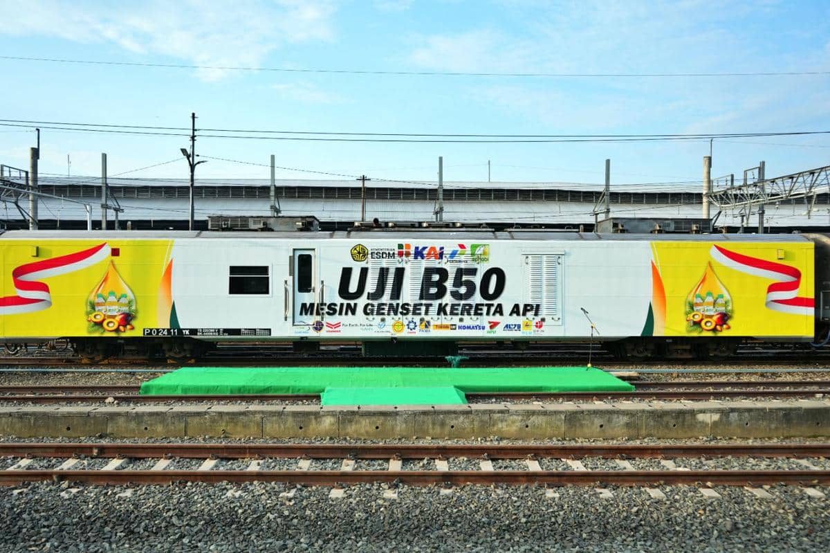 Uji coba B50 untuk kereta api. (Dokumentasi PT KAI) 