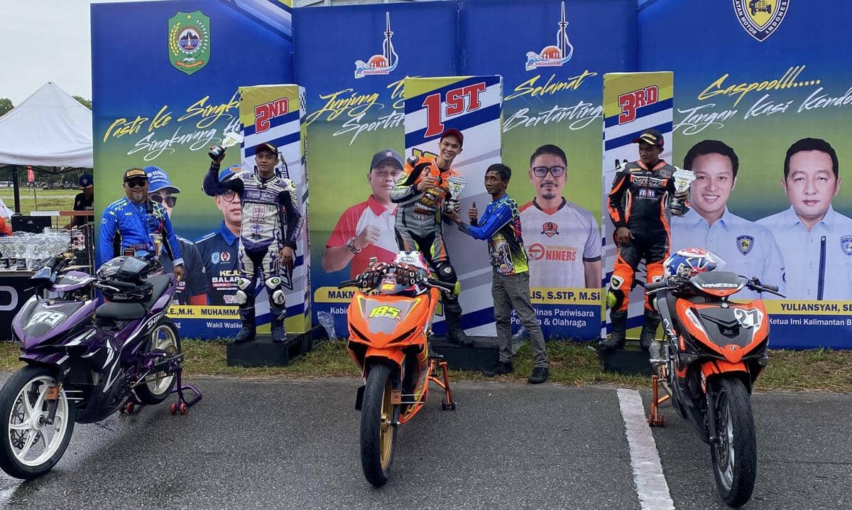 Pembalap asal Kalbar tampil maksimal di Motoprix. 