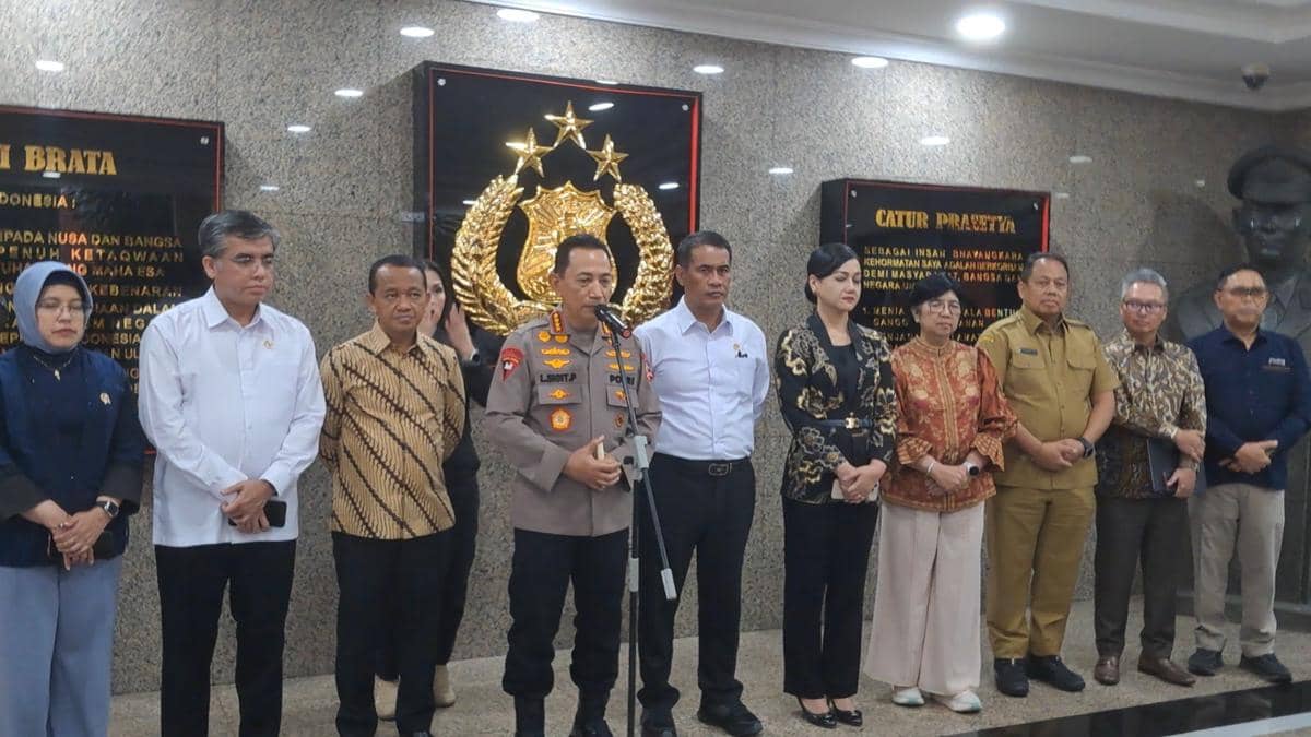 Bahlil hingga Petinggi BI Sambangi Kapolri Bahas Eskalasi Global 