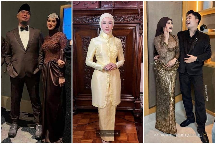 8 Rangkaian Busana Mulan Jameela di Pernikahan Al dan El, Curi Atensi!